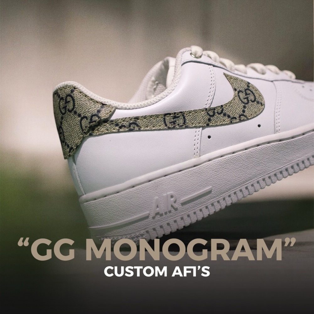Custom “GG” Monogram AF1’s
